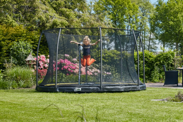 Trambulina Salta COMFORT EDITION GROUND Rotunda 427 cm Negru - imagine 7
