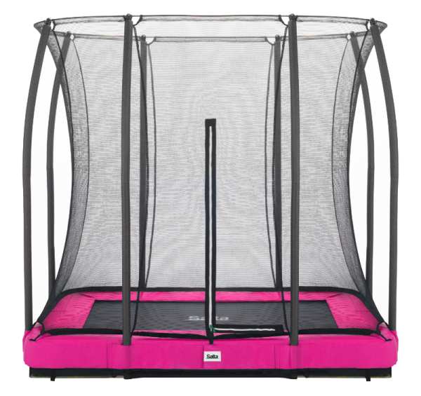Trambulina Salta COMFORT EDITION GROUND Dreptunghiulara 214x153 cm Roz - imagine 2