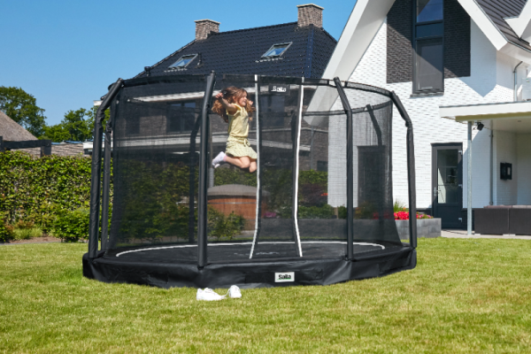 Trambulina Salta PREMIUM GROUND Rotunda 427 cm Negru - imagine 7