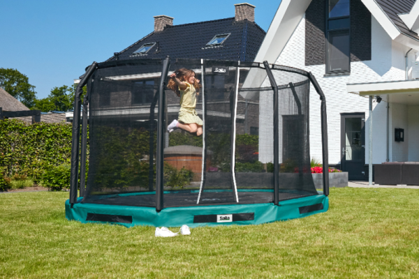 Trambulina Salta PREMIUM GROUND Rotunda 396 cm Verde - imagine 7