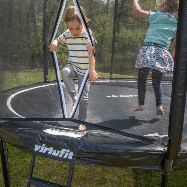 Trambulina copii VirtuFit PREMIUM cu plasa de siguranta si scara 251 CM - imagine 4